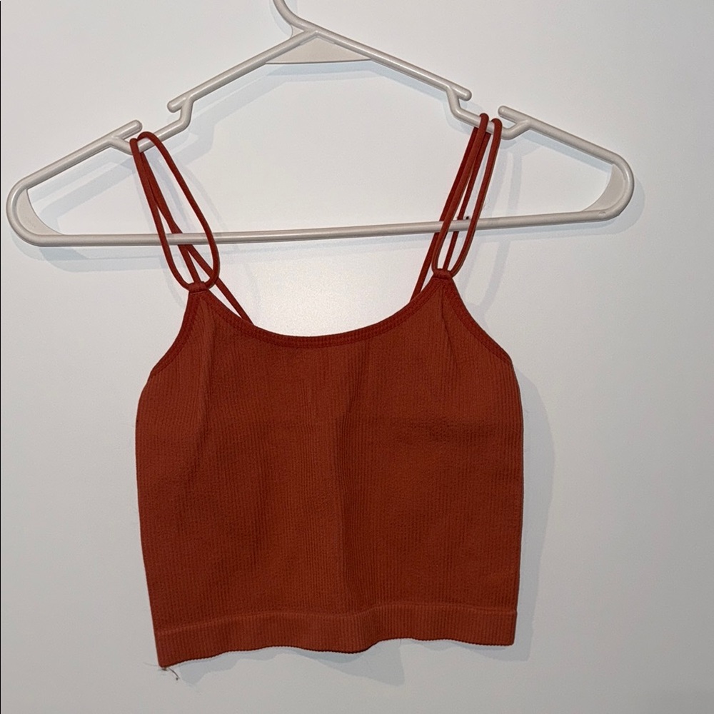 Women's Double Strap Rust/Coral Top